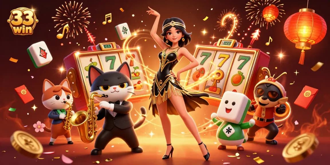 Experience thrilling gaming at 33 win with vibrant characters and jackpot excitement.