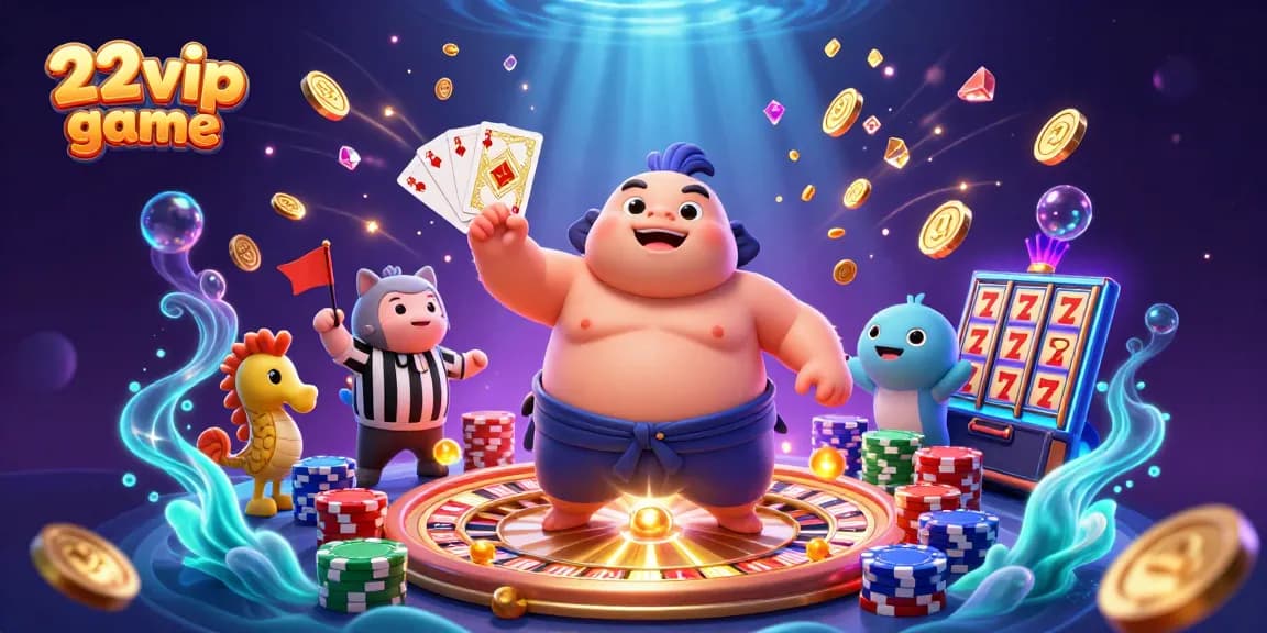 Engage in thrilling 22vip game action with colorful characters and dynamic casino elements.