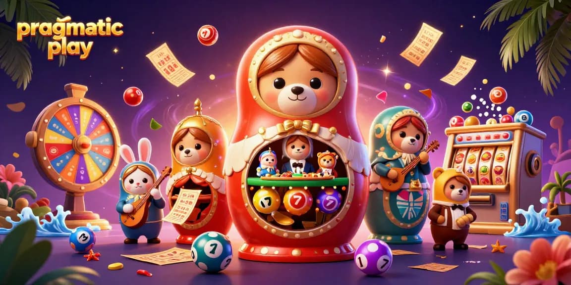 Experience thrilling wins with pragmatic play in a vibrant casino-themed illustration featuring dynamic gaming elements.