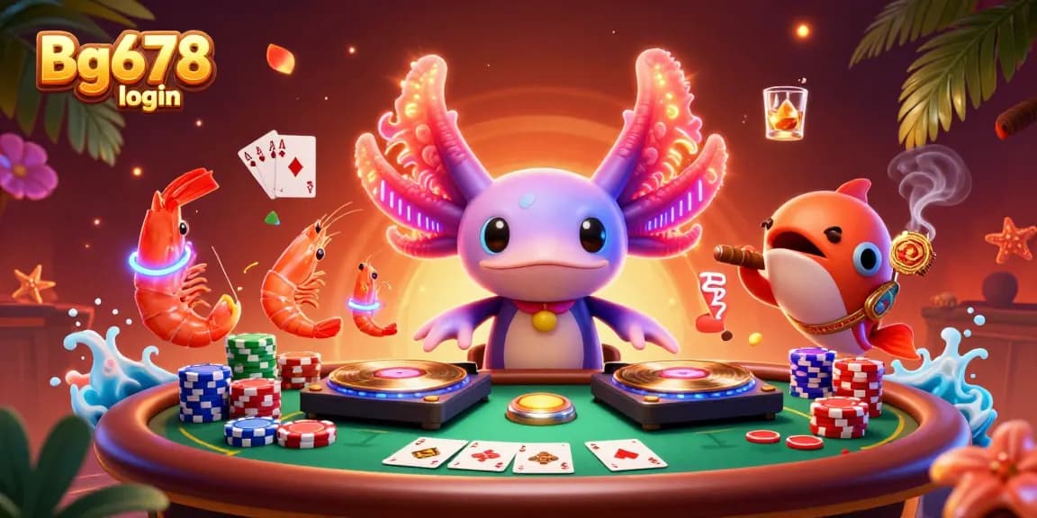 Join the fun with Bg678 login while playing poker among glowing sea creatures!