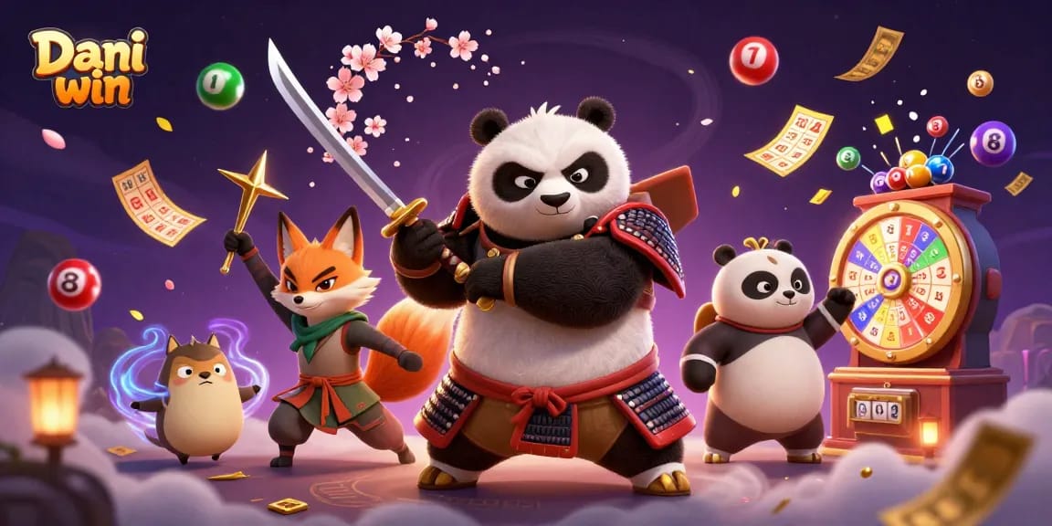 Dhani win players enjoy dynamic lottery games with cartoon characters and vibrant game elements.