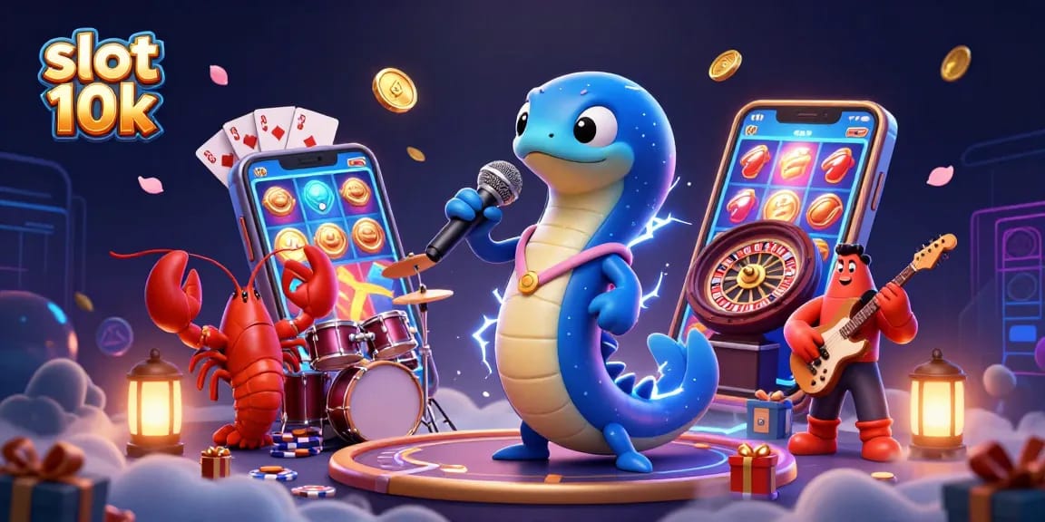 Experience thrilling wins with slot 10k in this vibrant underwater casino scene featuring dynamic characters.