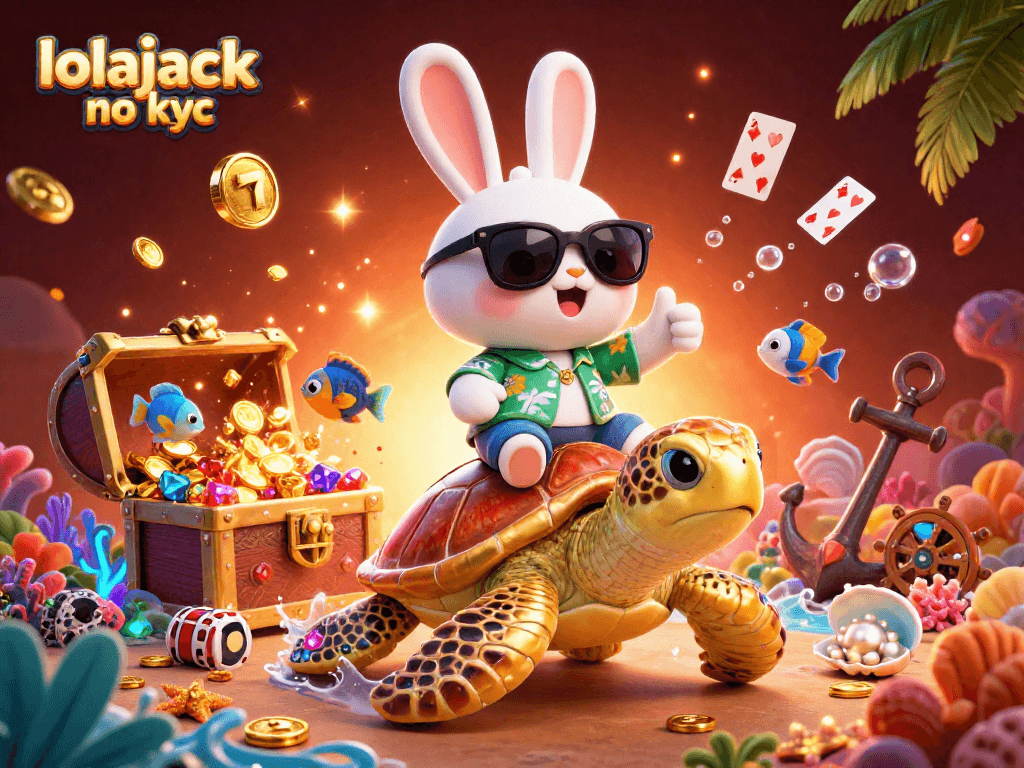 Experience thrilling gameplay with lolajack no kyc, featuring dynamic cartoon characters in a rich casino scene.