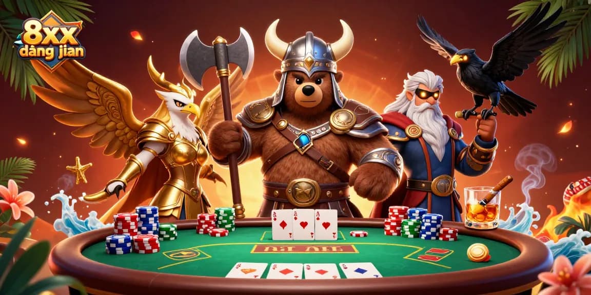 Engage in thrilling gameplay at 8xx đăng nhập with poker tables and iconic casino characters.