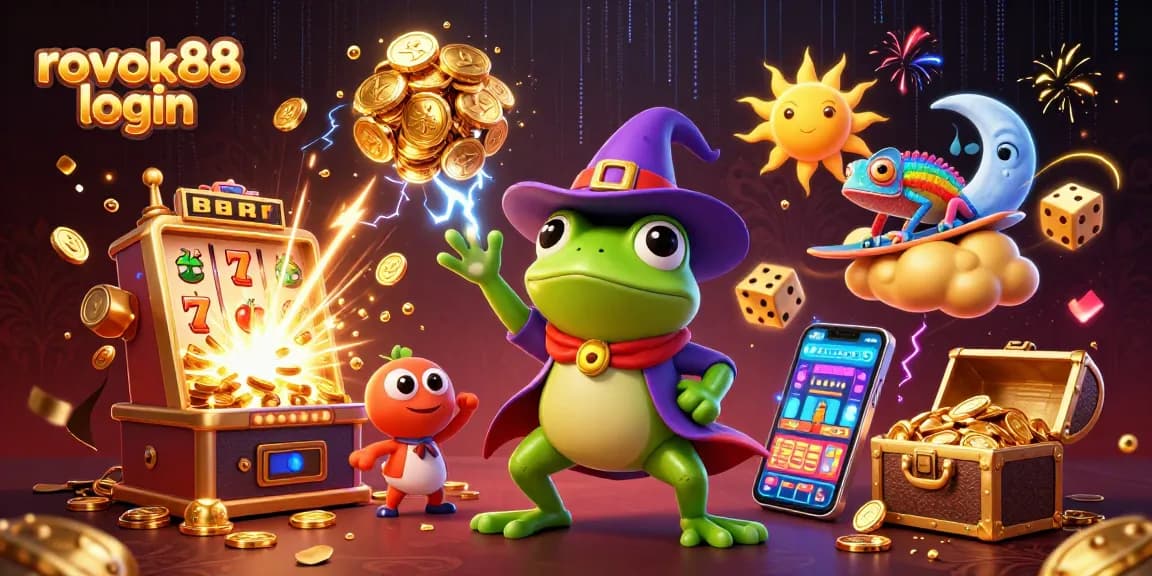 Experience the thrill of winning with rokok88 login in a vibrant casino scene full of exciting game elements.