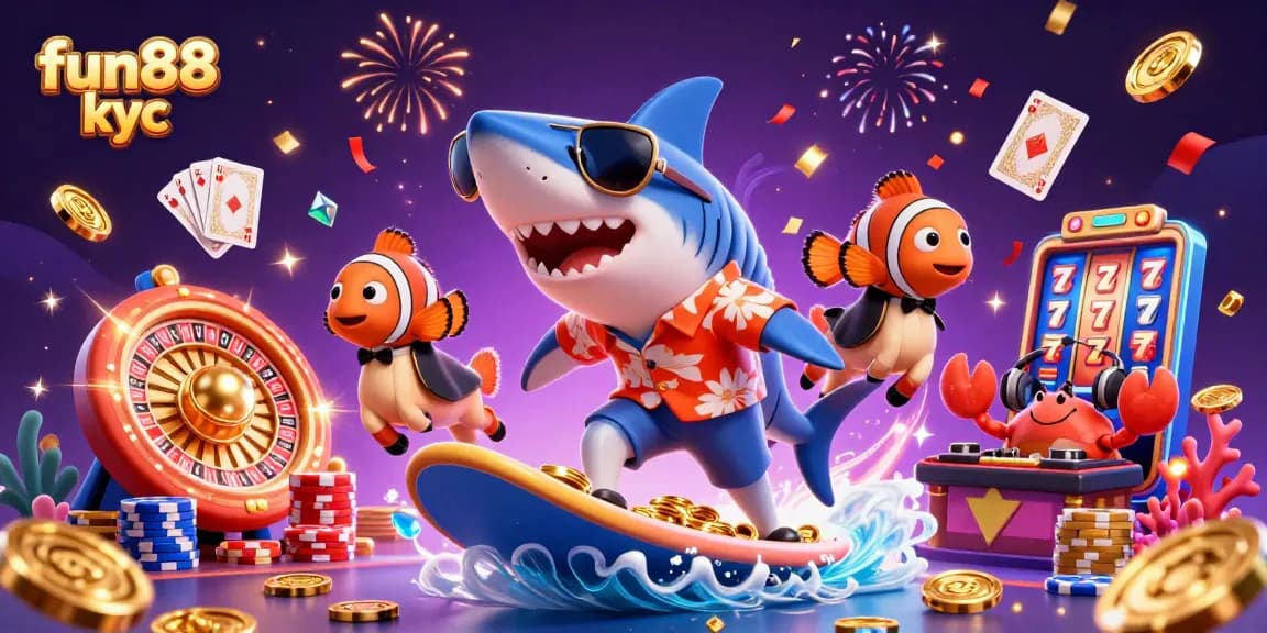 fun88 kyc tham gia cá cược hấp dẫn với hình ảnh vui tươi từ casino.