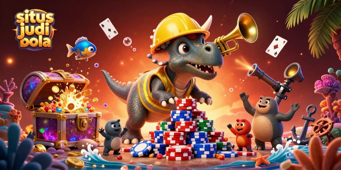 Experience the excitement of situs judi bola with dynamic characters and vibrant casino elements.