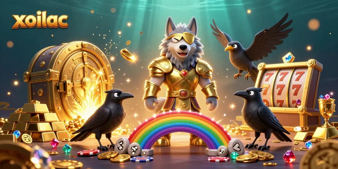 Xoilac enhances your betting with a vibrant 3D scene filled with casino glamour and mythology.