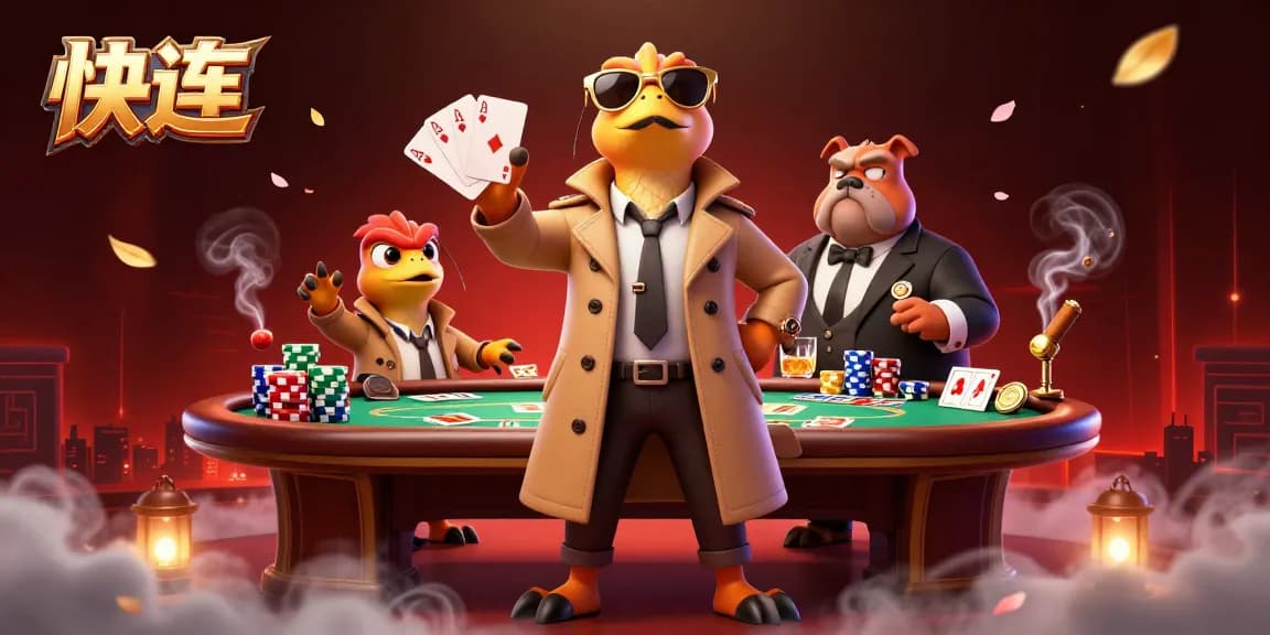 快连 accelerates gambling excitement with playful raptors in a VIP casino scene bursting with card games and vibrant details.
