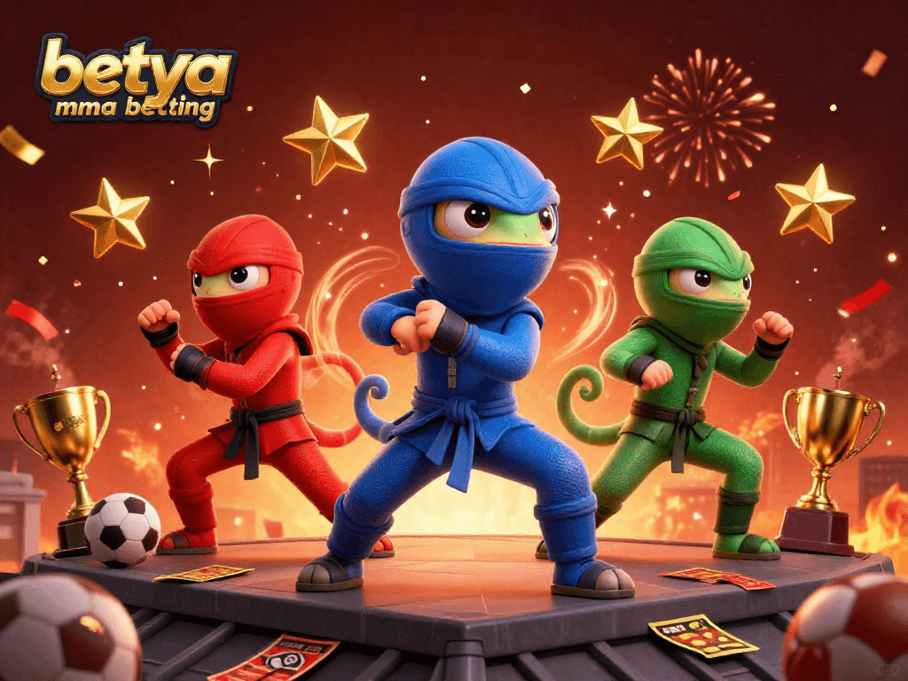 Engage in betya mma betting strategies with dynamic 3D chameleon ninjas in action!