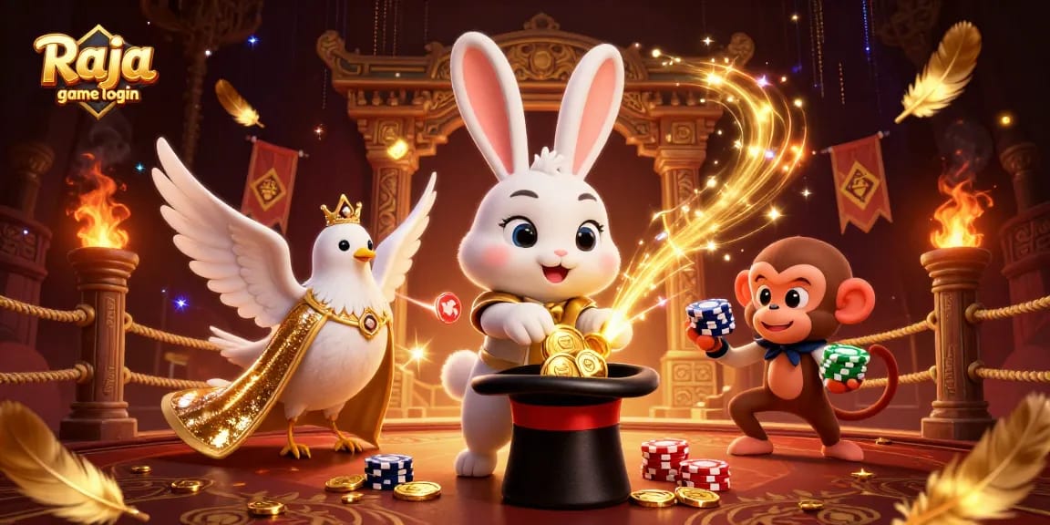 Engage in the exciting Raja game login experience with lavish rewards and vibrant gaming elements.