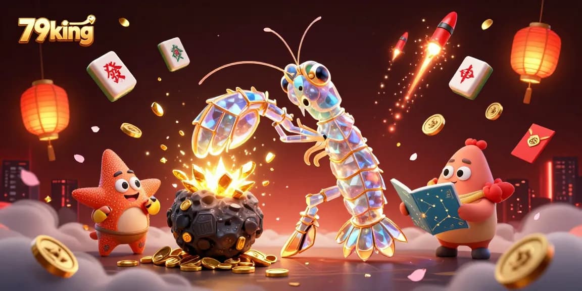Engage with 79king in a colorful scene showcasing a galactic samurai amidst gems and casino symbols.