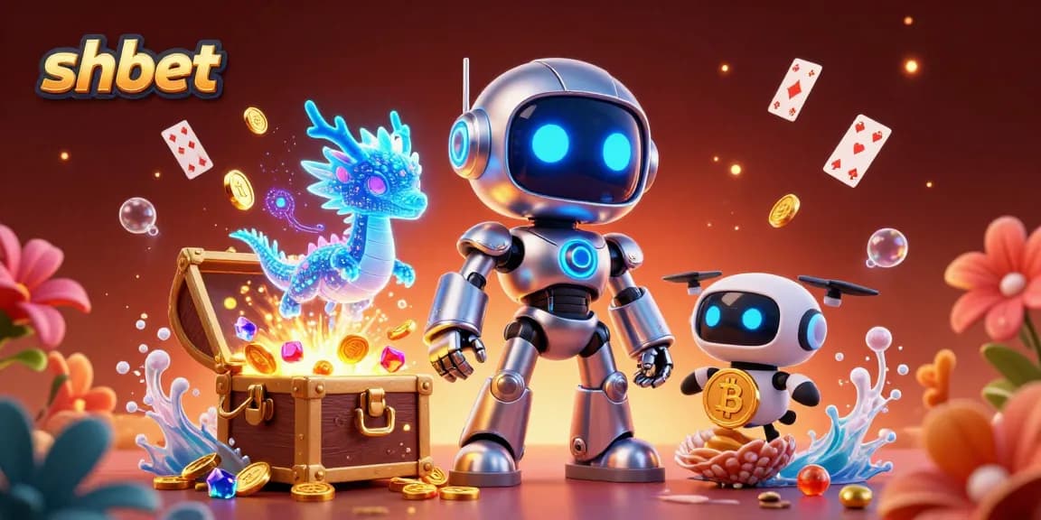 Experience shbet's thrilling action in a vibrant 3D casino illustration with magical elements.