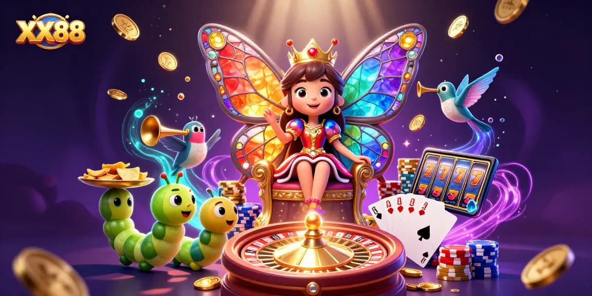 Experience the excitement of gameplay at XX88 with stunning graphics and vibrant casino elements in this illustration.