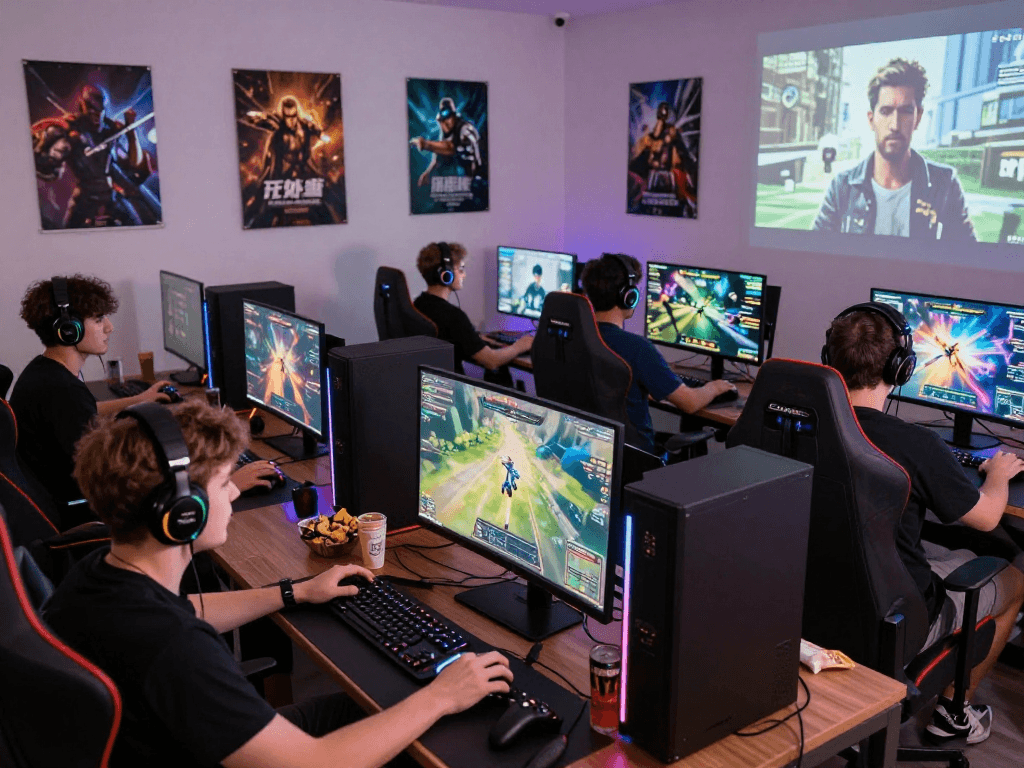 Engaged gamers using the raja328 link in a vibrant online gaming community