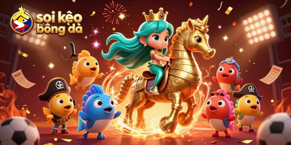 Engage with soi kèo bóng đá insights through a vibrant sports betting illustration.
