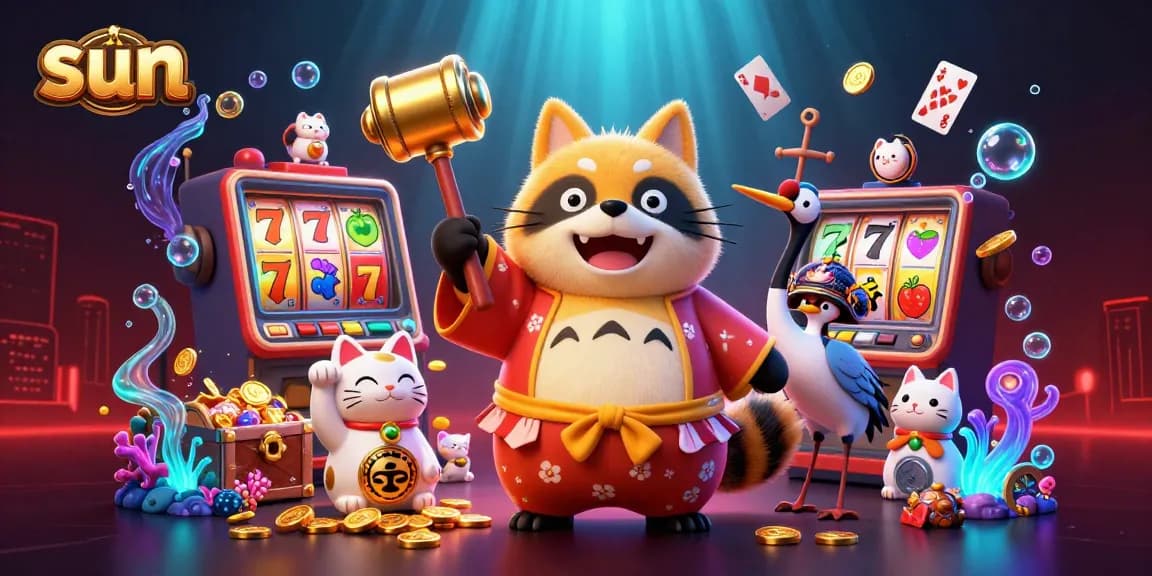 Experience the thrill of sun-themed casino gaming with lucky characters and vibrant slots.