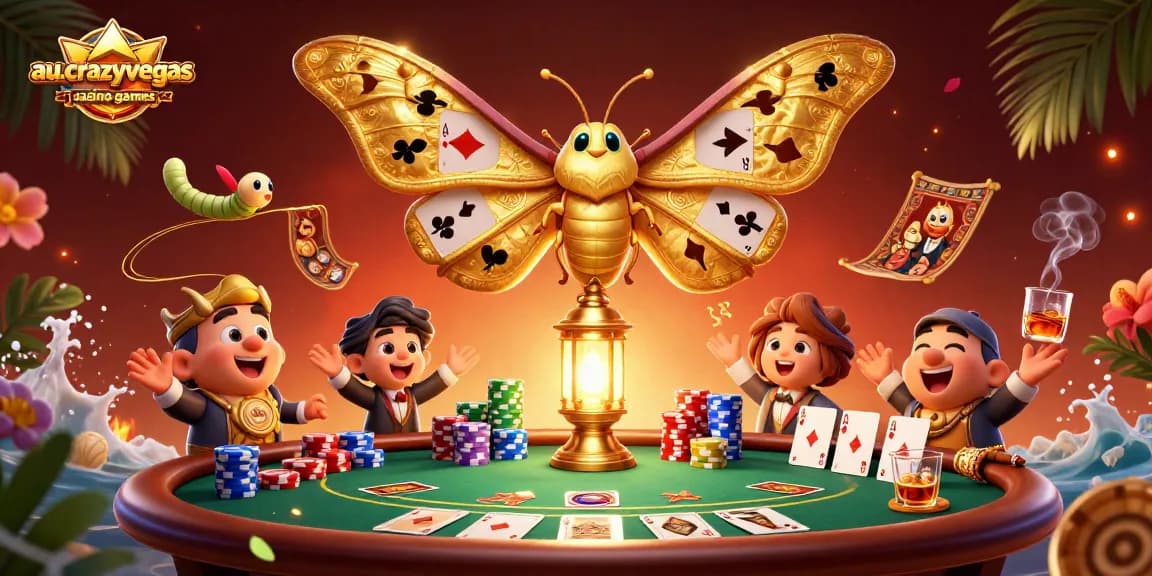 Experience exciting action with au.crazyvegas.com casino games, featuring vibrant casino elements and lively characters.