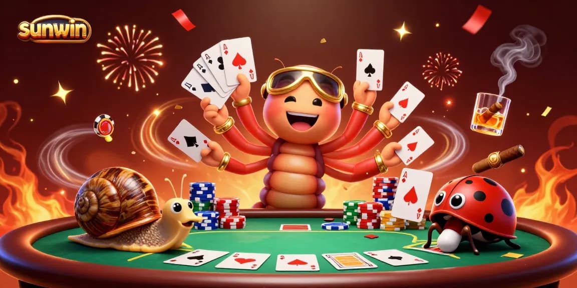 Experience thrilling gameplay at sunwin with unique characters in a vibrant casino setting.