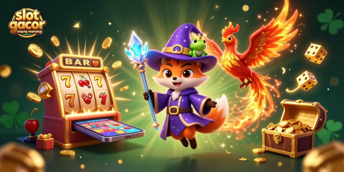 Menggoda keberuntungan dengan slot gacor gampang menang, slot mesin berlimpah koin dan jackpot di ilustrasi.