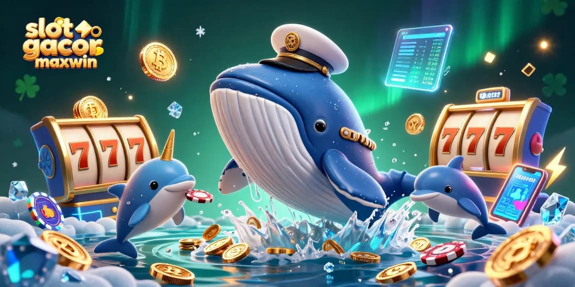 Play slots and win big with slot gacor maxwin in this vibrant casino-themed 3D illustration.