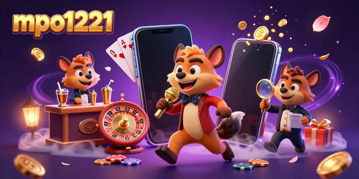 Experience the lively comedy casino scene with mpo1221 that features charming hyenas and interactive gaming elements.