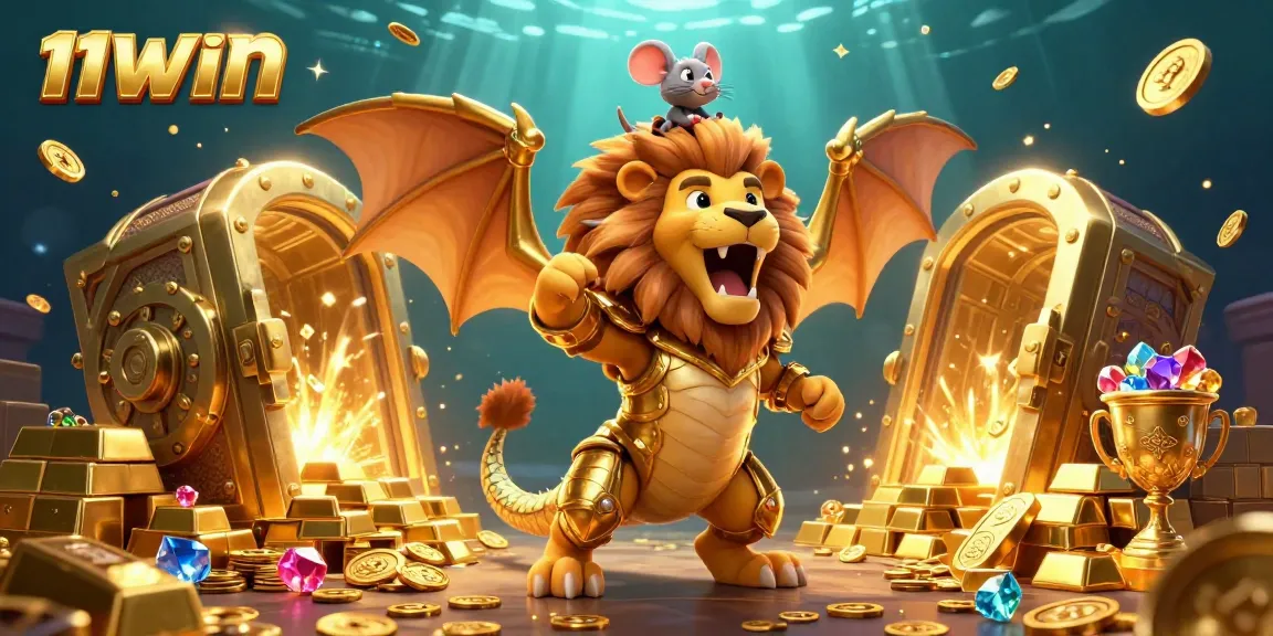 Experience the thrill of winning with 11WIN's magical casino adventure featuring golden treasures and vibrant graphics.