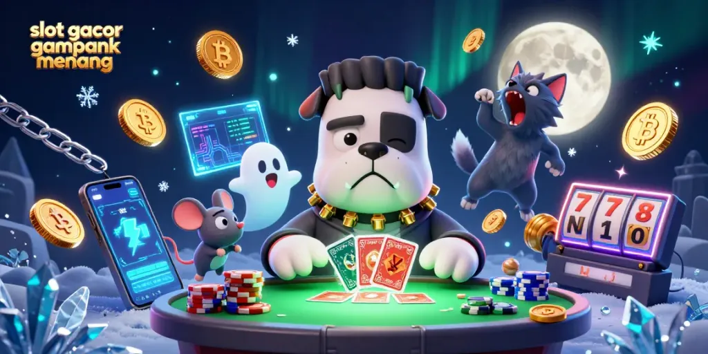 Slot gacor gampang menang dengan karakter menakutkan dan elemen kasino menarik yang membuat permainan seru.