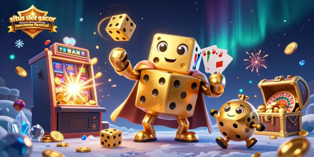 slot gacor dengan pilihan permainan bertema fantasi menampilkan karakter lucu dan mesin slot megah.