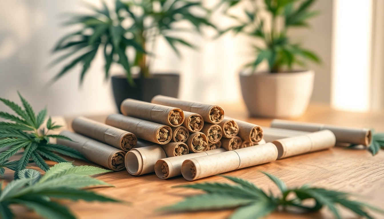 Buy quality pre rolled joints online with fresh cannabis environment, emphasizing relaxation.