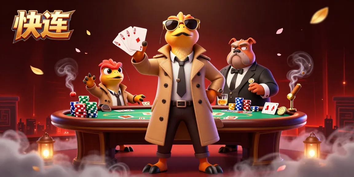 快连 accelerates gambling excitement with playful raptors in a VIP casino scene bursting with card games and vibrant details.