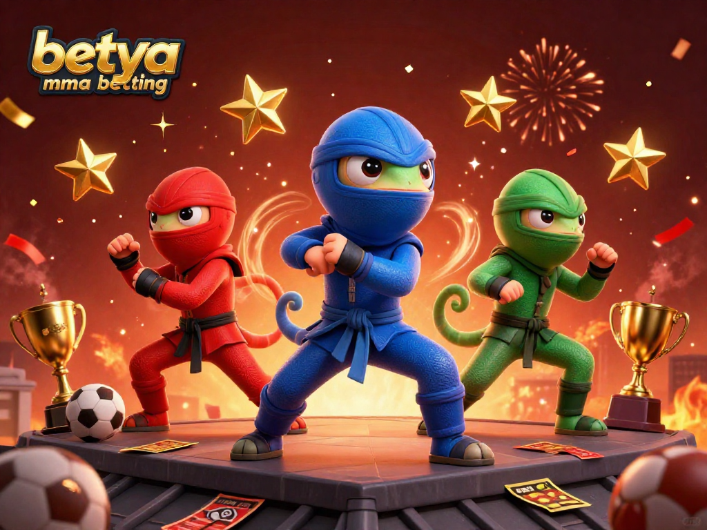 Engage in betya mma betting strategies with dynamic 3D chameleon ninjas in action!