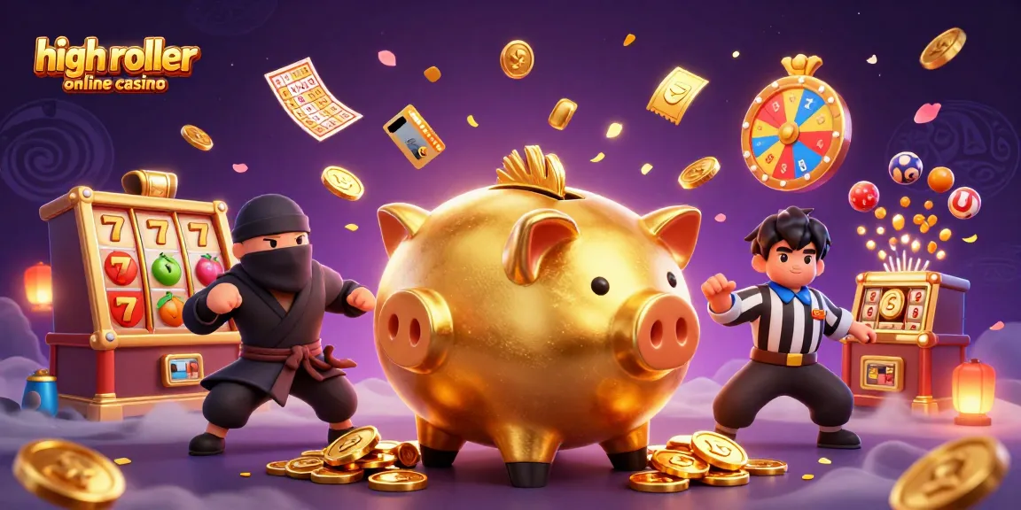 Spin and win at a high roller online casino with dynamic game elements and vibrant characters.