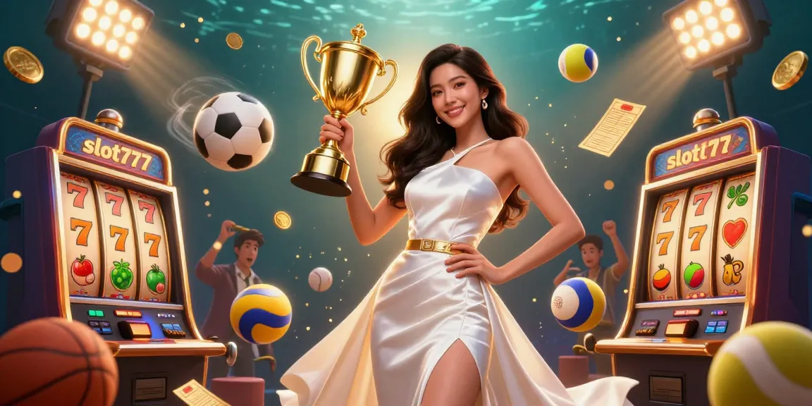 Engage in the excitement of slot777 with dynamic spins and jackpot wins showcased in a captivating casino illustration.