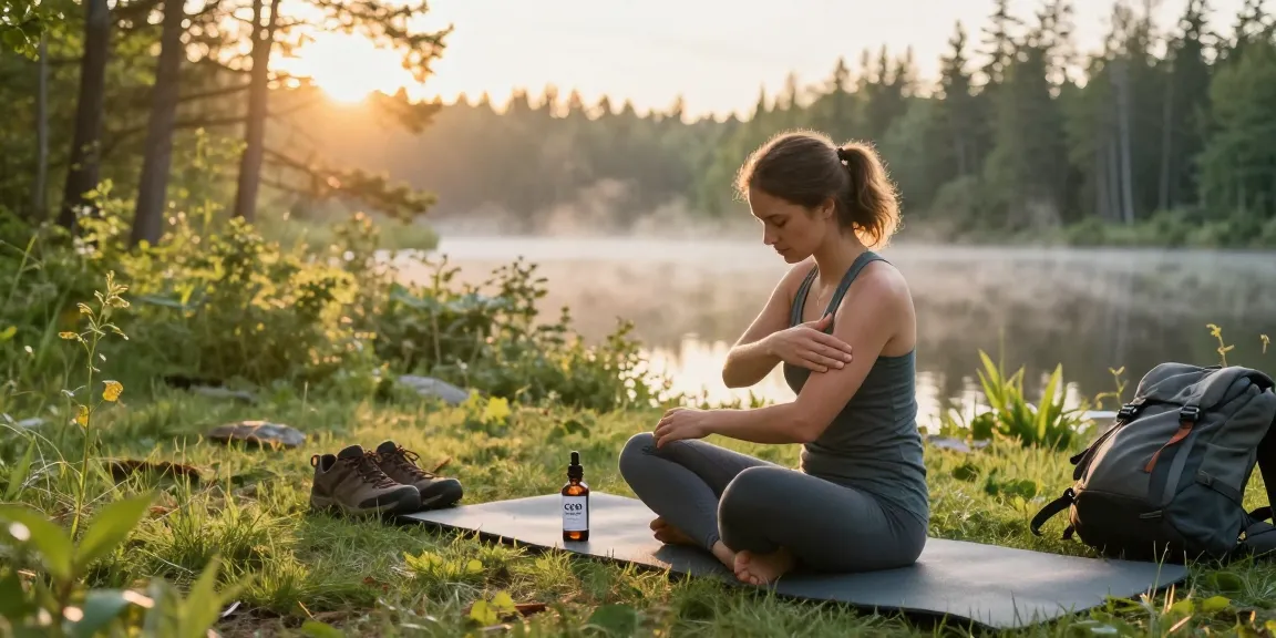 Promoting wellness with CBD North Canada in a serene outdoor setting