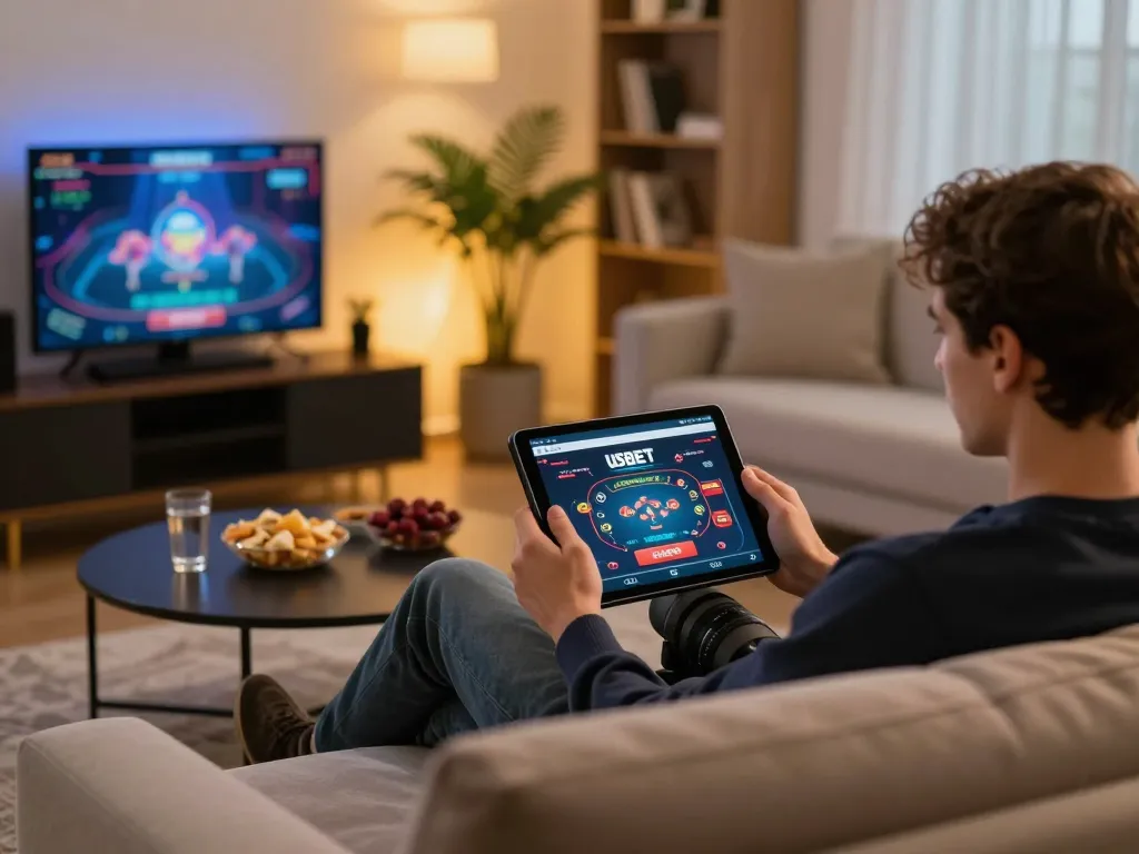 Engaging gameplay on USBET online casino app with a warm home atmosphere