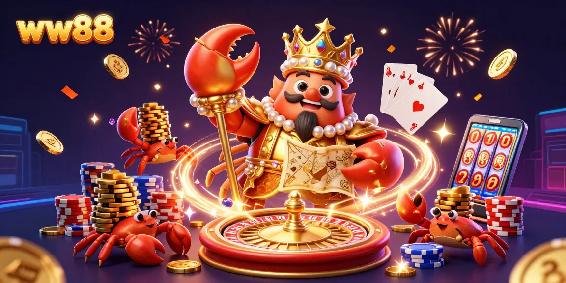 Win big at ww88 with an exciting 3D illustration featuring gaming characters and elements