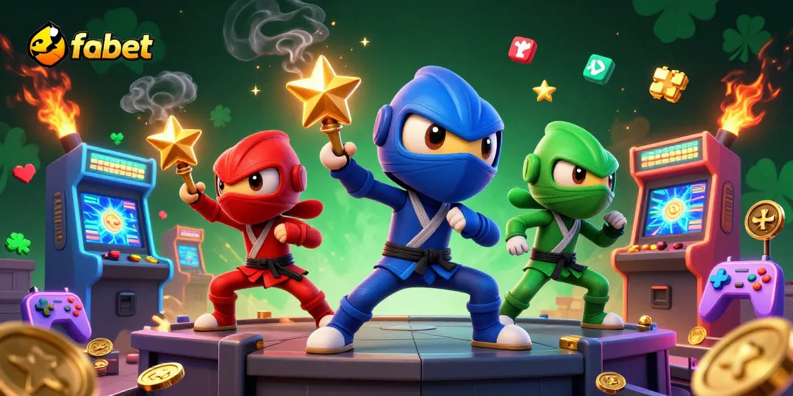 Experience thrilling gameplay with fabet showcasing vibrant 3D cartoon characters amidst golden casino elements.