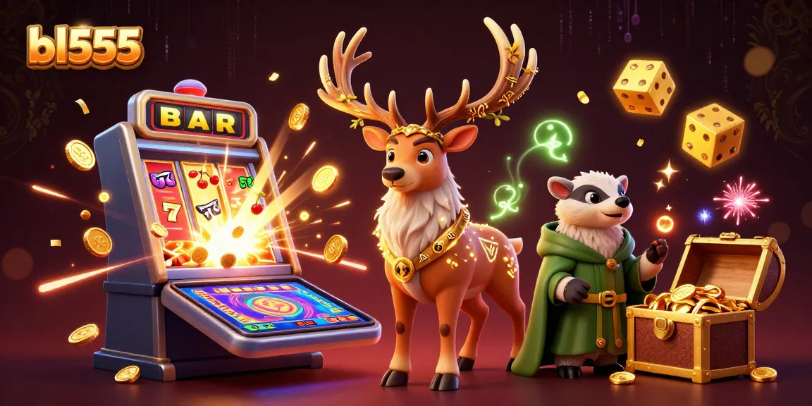 Experience the thrilling bl555 jackpot explosion with 3D characters and casino elements.