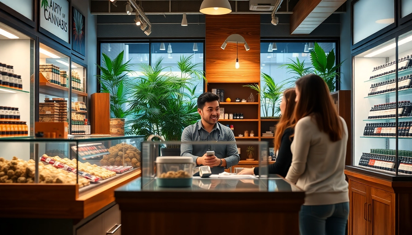 Explore where can i buy weed near me in a friendly cannabis shop setting with diverse products.
