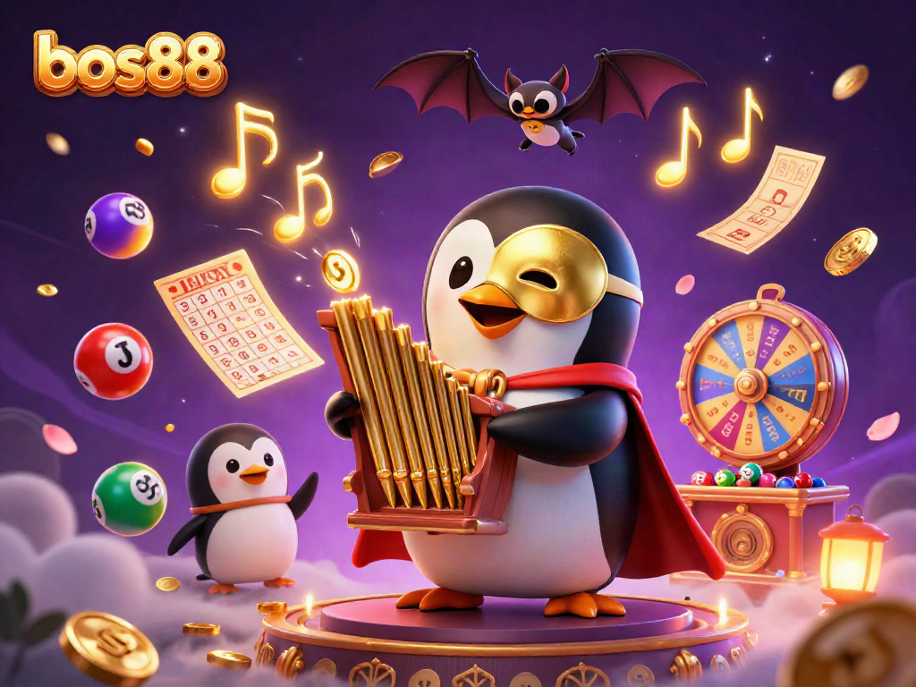 Mengunjungi bos88 dan merasakan sensasi jackpot dengan organ pipa emas yang menembakkan koin dalam suasana kasino 3D.