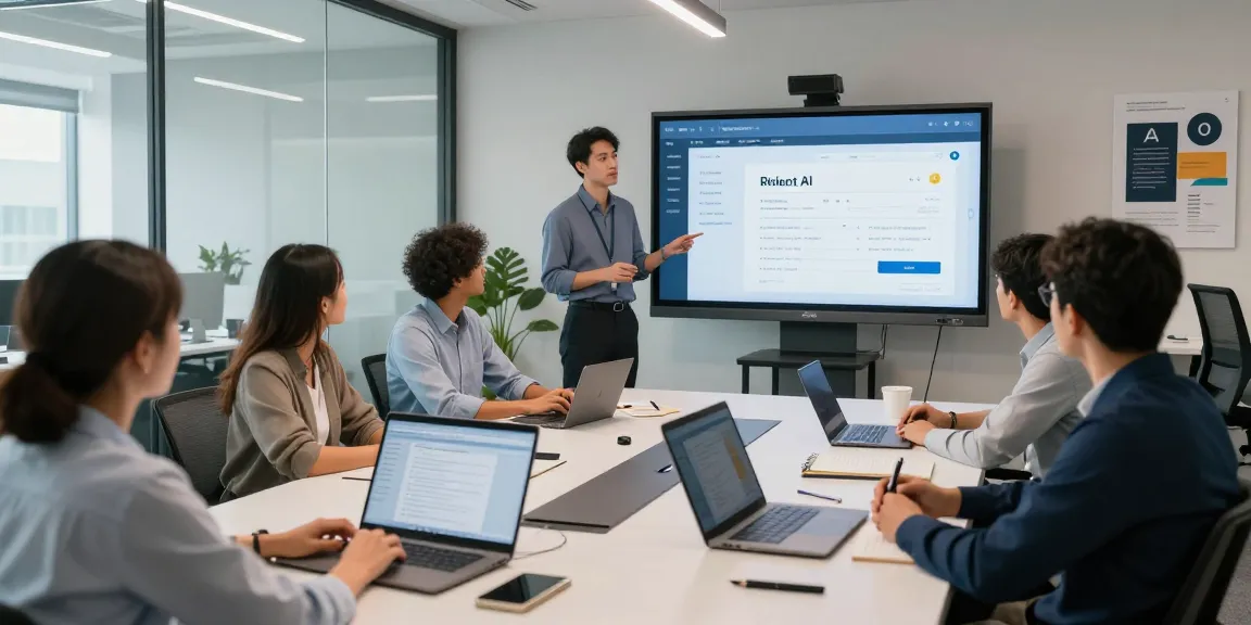 Verify receipts with AI technology to detect fraud receipt in a modern office setting featuring a collaborative team.
