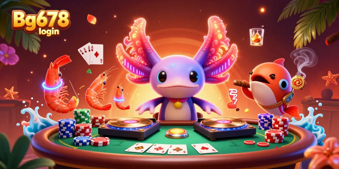 Join the fun with Bg678 login while playing poker among glowing sea creatures!