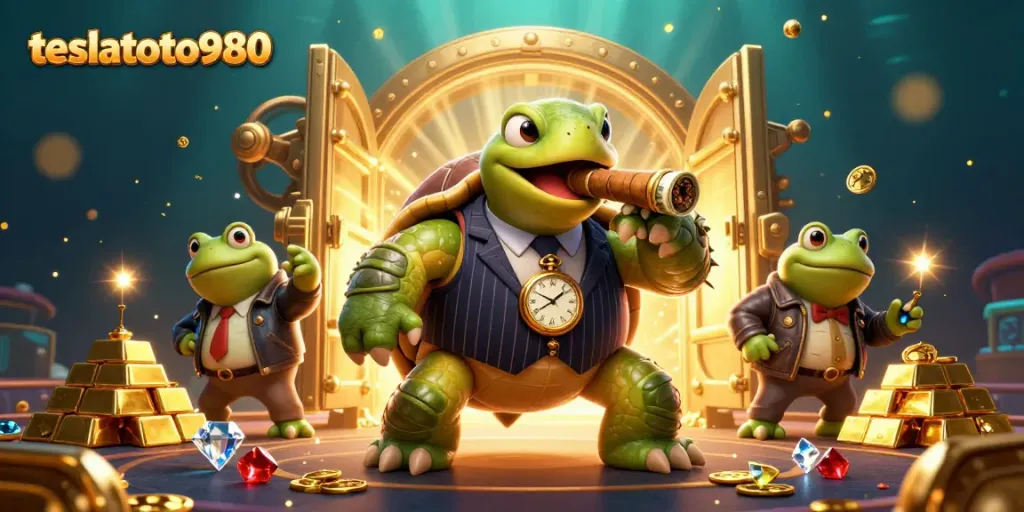 Engage in thrilling gameplay at teslatoto980 with a vibrant casino scene featuring dynamic characters and elements.