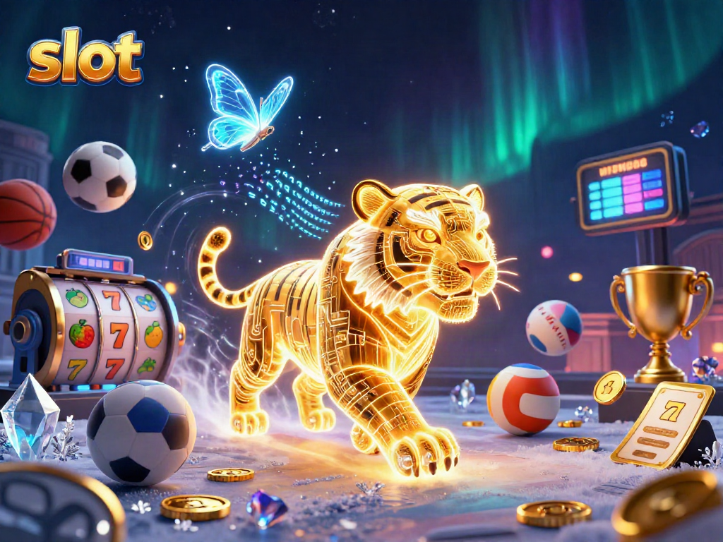 Experience exciting slot play with dazzling visuals in a vibrant casino scene.