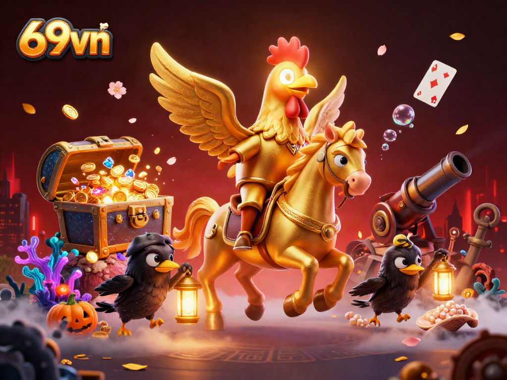 Engage with thrilling casino adventures on 69vn, featuring vibrant characters and dynamic gambling elements.