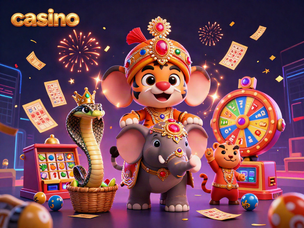 Experience thrilling gameplay at a vibrant casino with jackpot slots, colorful elements, and exciting rewards.