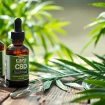 Promote CBD oil with wellness scene featuring natural elements and health-focused props.