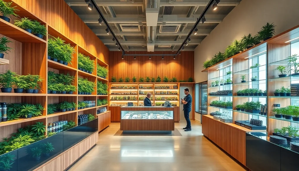 Explore the inviting interior of a Weed Store filled with quality cannabis products.
