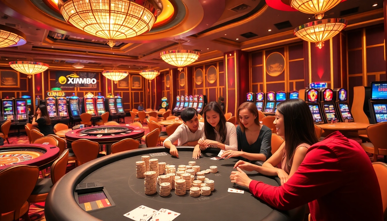 MM88 casino players engaging in a thrilling poker game with chips and cards.